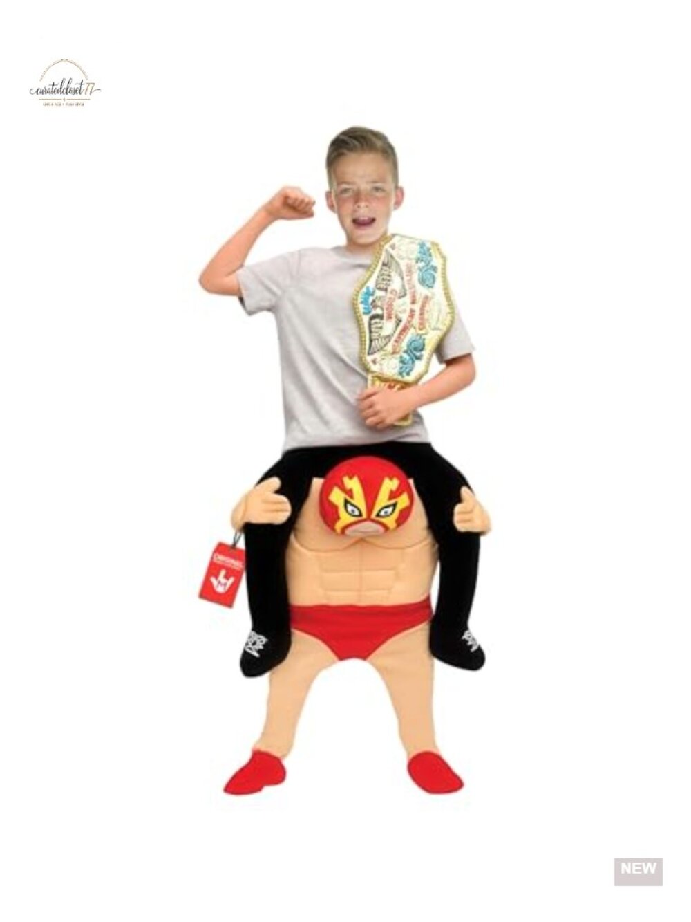 Kids Piggyback Wrestler Costume Halloween Dress Up